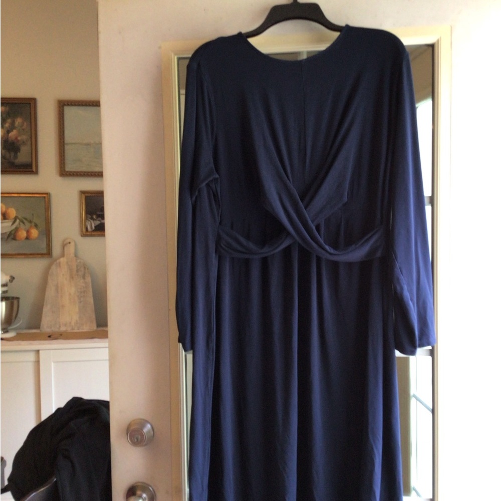 J. Jill Deep Blue Long Sleeve Dress